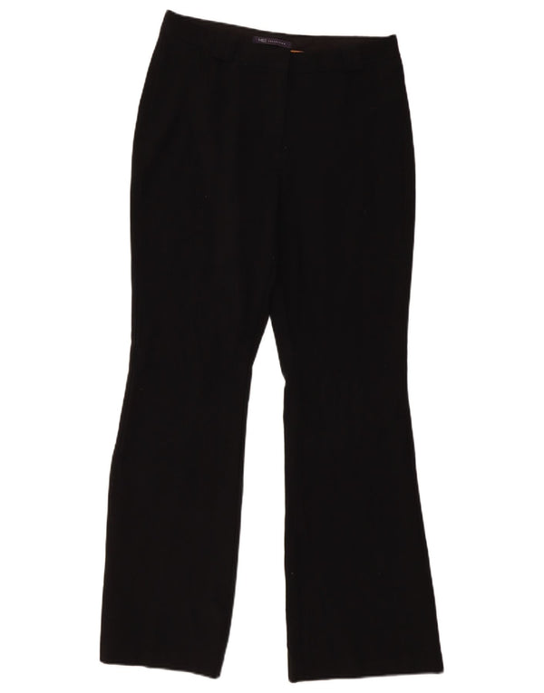 Marks & Spencer Pantalones casuales con corte de bota para mujer UK 10 Small W32 L30 Negro