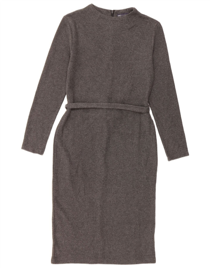 Marks & Spencer Vestido tipo jersey para mujer Reino Unido 10 Pequeño Algodón gris