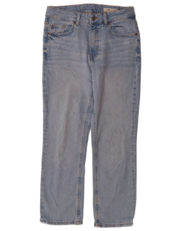 Marks & Spencer Vaqueros ajustados para mujer UK 10 Small W28 L27 Algodón azul