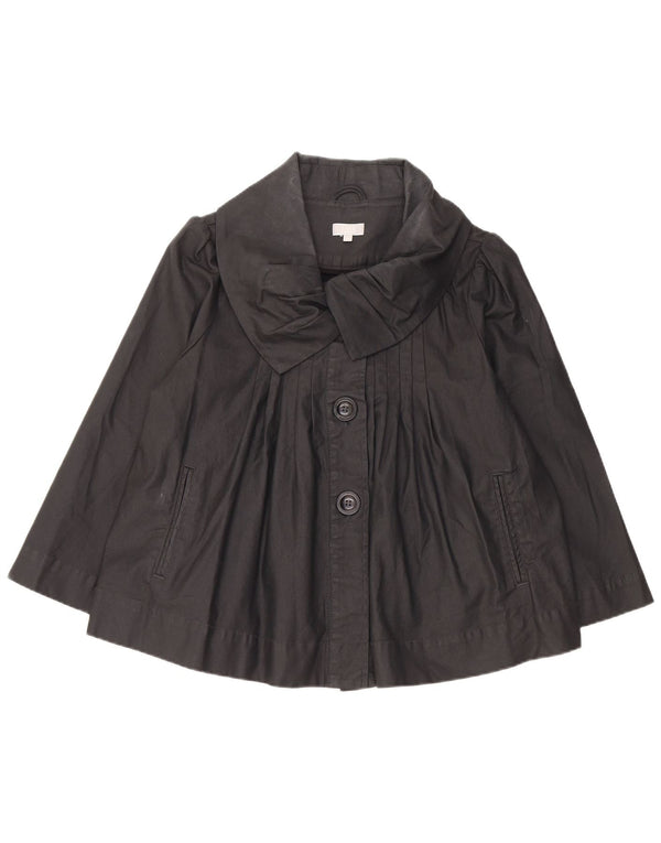 Topshop Chaqueta Bomber de Manga 3/4 para Mujer UK 44 Grande Algodón Negro
