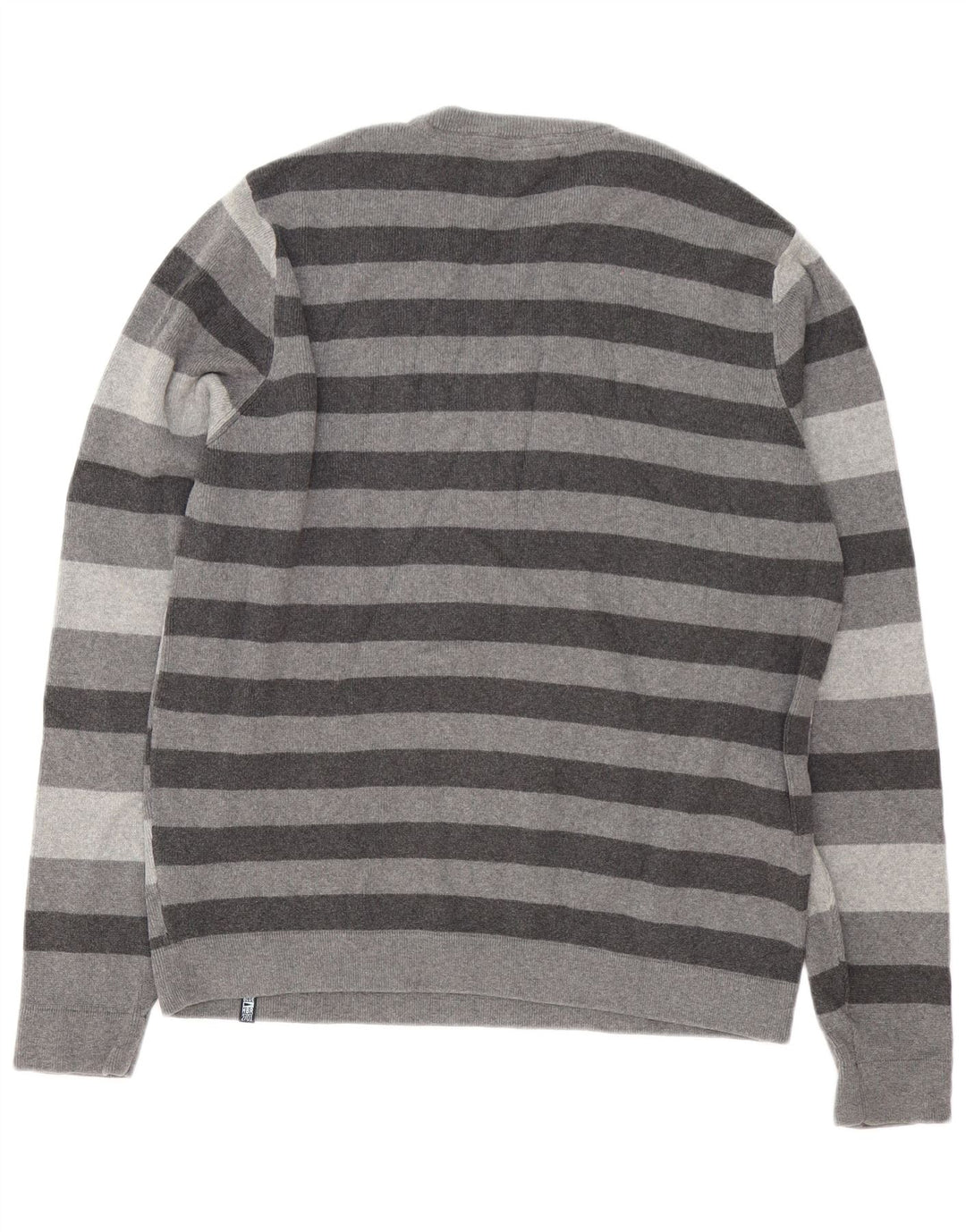 Marks & Spencer Jersey de cuello redondo azul Harbor para hombre, talla grande, gris