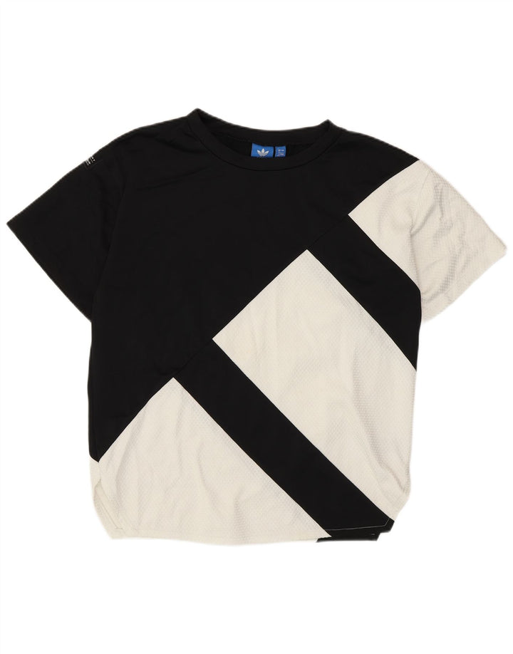 ADIDAS Camiseta para mujer Top UK 40 Mediano Negro Colorblock Poliéster