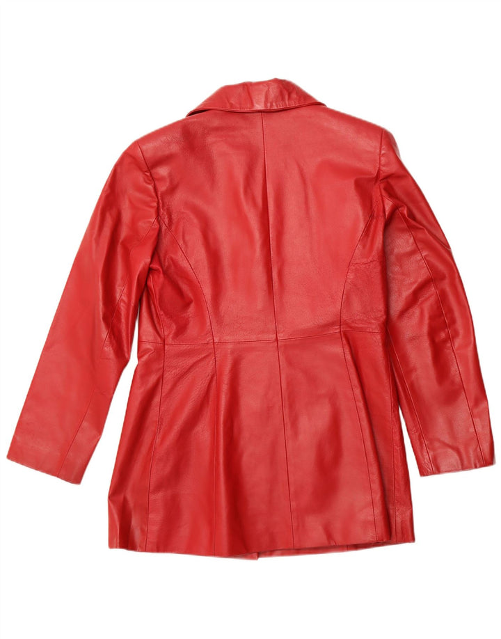 VINTAGE Chaqueta de cuero para mujer IT 42 Cuero rojo medio