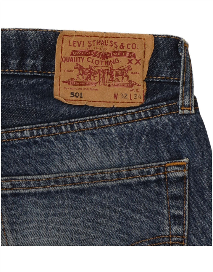 LEVI'S Bermudas vaqueras 501 para hombre W32 Algodón azul medio