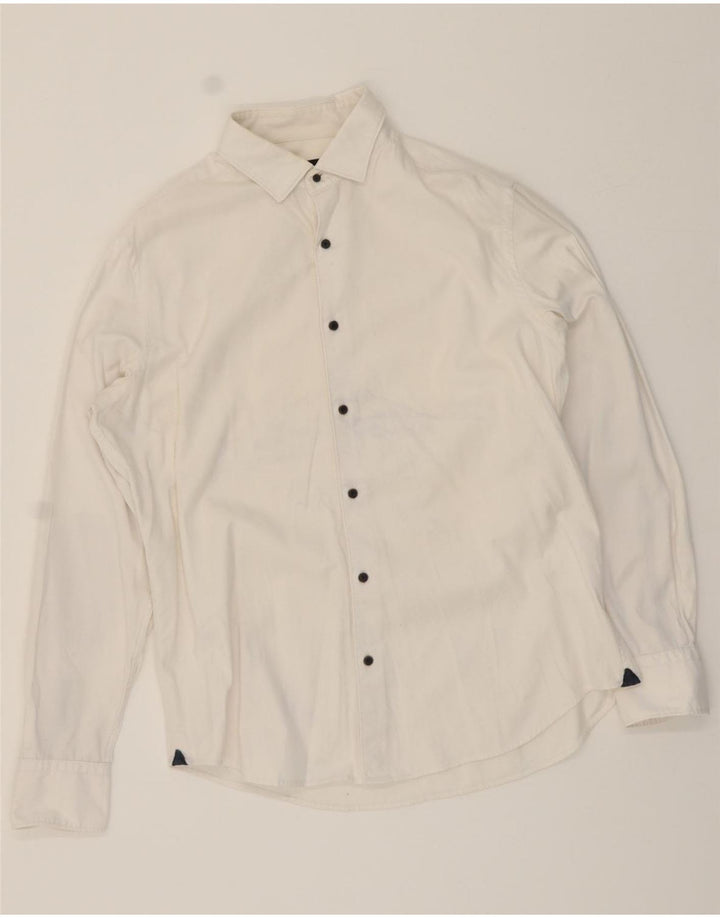 MASSIMO DUTTI Mens Shirt Large White Vintage Massimo Dutti and Second-Hand Massimo Dutti from Messina Hembry 