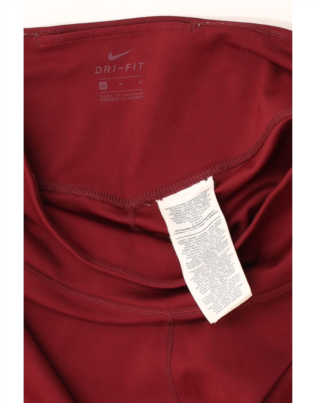 Nike Leggings Dri Fit para mujer UK 40 Poliéster burdeos medio
