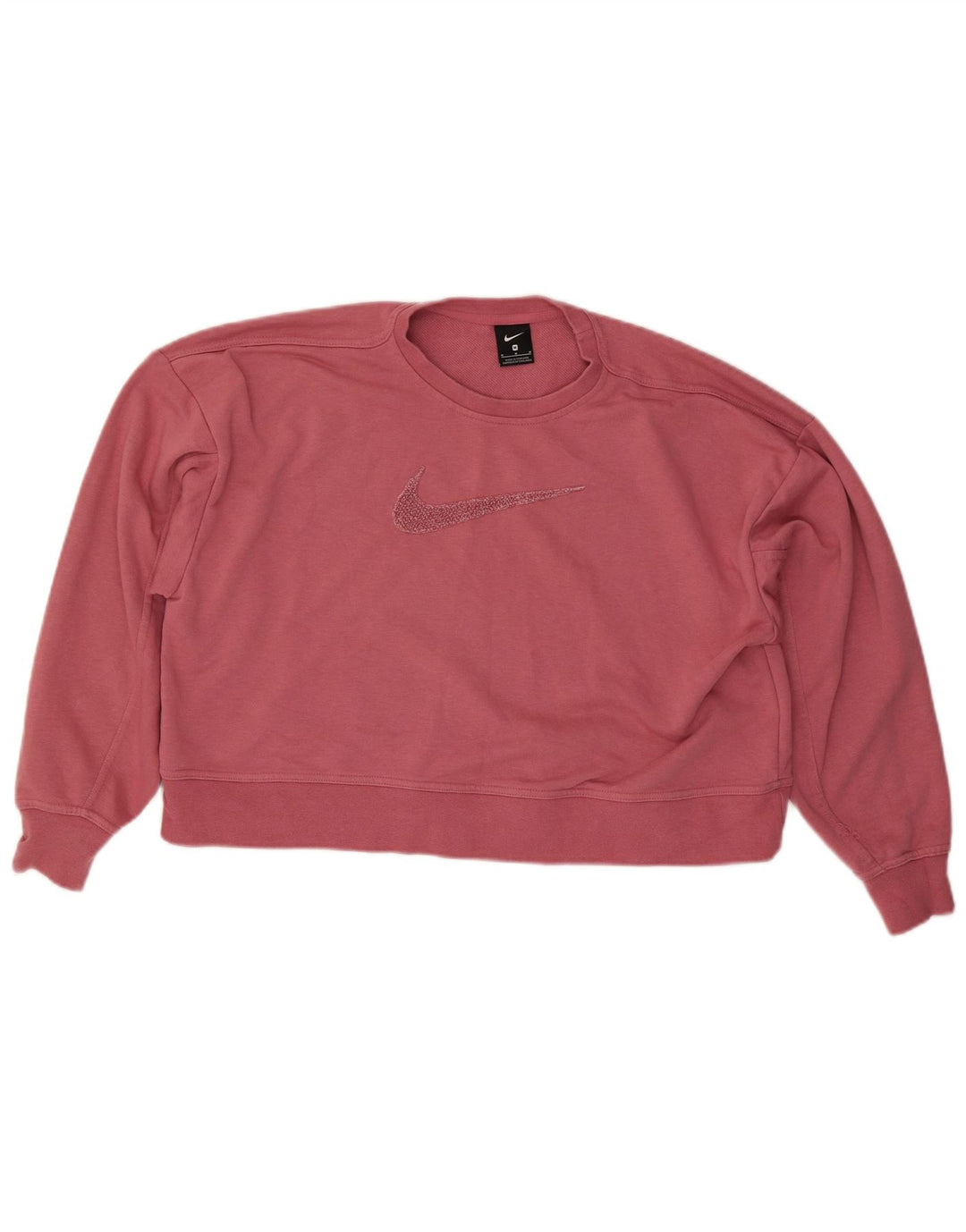Nike - Sudadera extragrande con estampado gráfico para mujer, talla 40, color rosa mediano