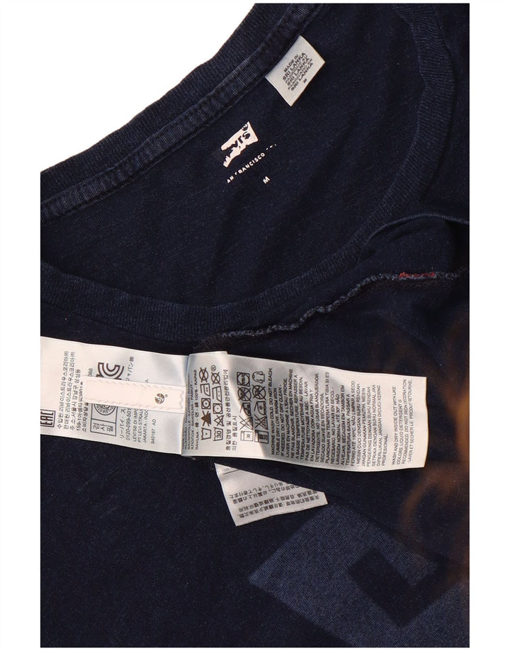 Levi's Hombre Camiseta Gráfica Top Medium Azul Marino Algodón
