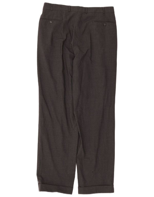 Daniel Hechter Pantalón de traje con pinzas para hombre EU 52 XL W33 L32 Lana gris