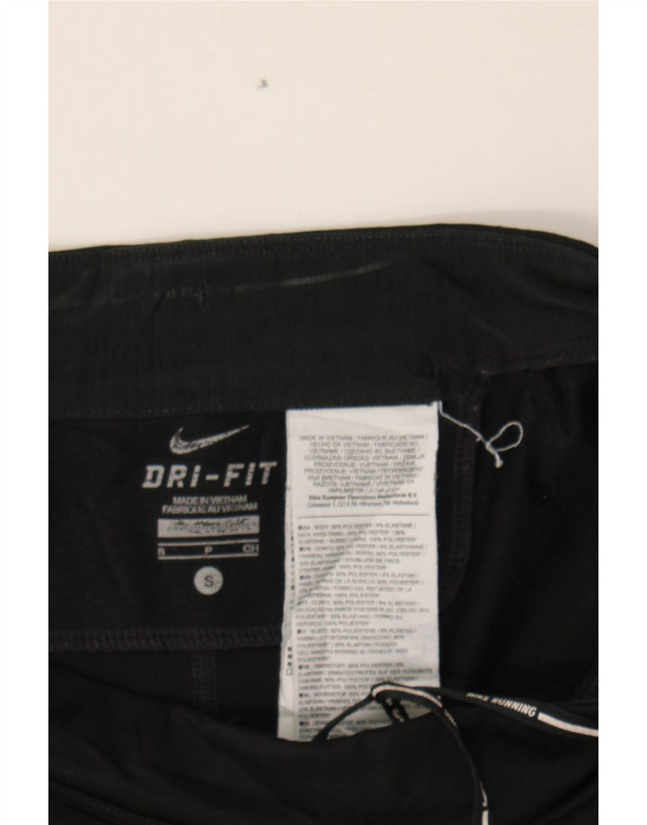 NIKE Womens Dri Fit Capri Tracksuit Trousers UK 10 Small  Black Polyester Vintage Nike and Second-Hand Nike from Messina Hembry 