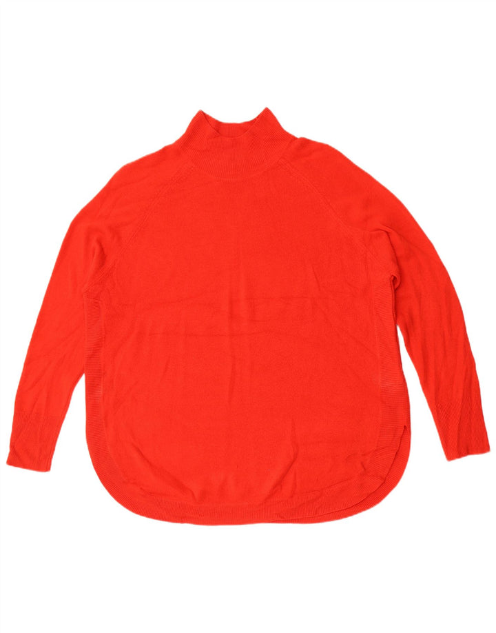 Marks & Spencer Jersey con cuello alto para mujer, talla 44, talla M, color rojo