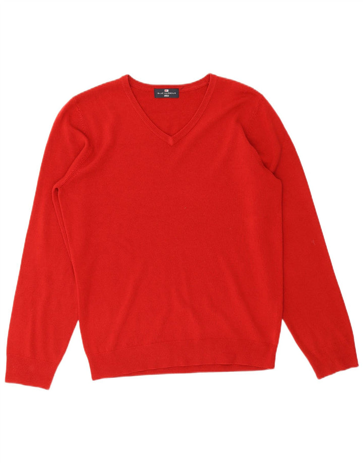 MARKS & SPENCER Suéter con Cuello en V Blue Harbor para Hombre Acrílico Rojo Pequeño
