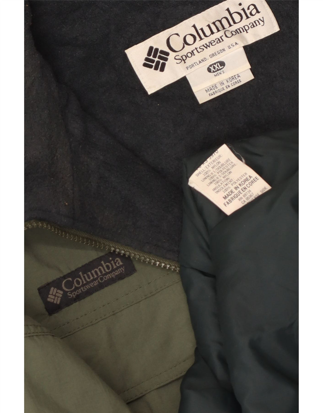 Columbia Chaqueta cortavientos para hombre UK 44 2XL Caqui Nylon