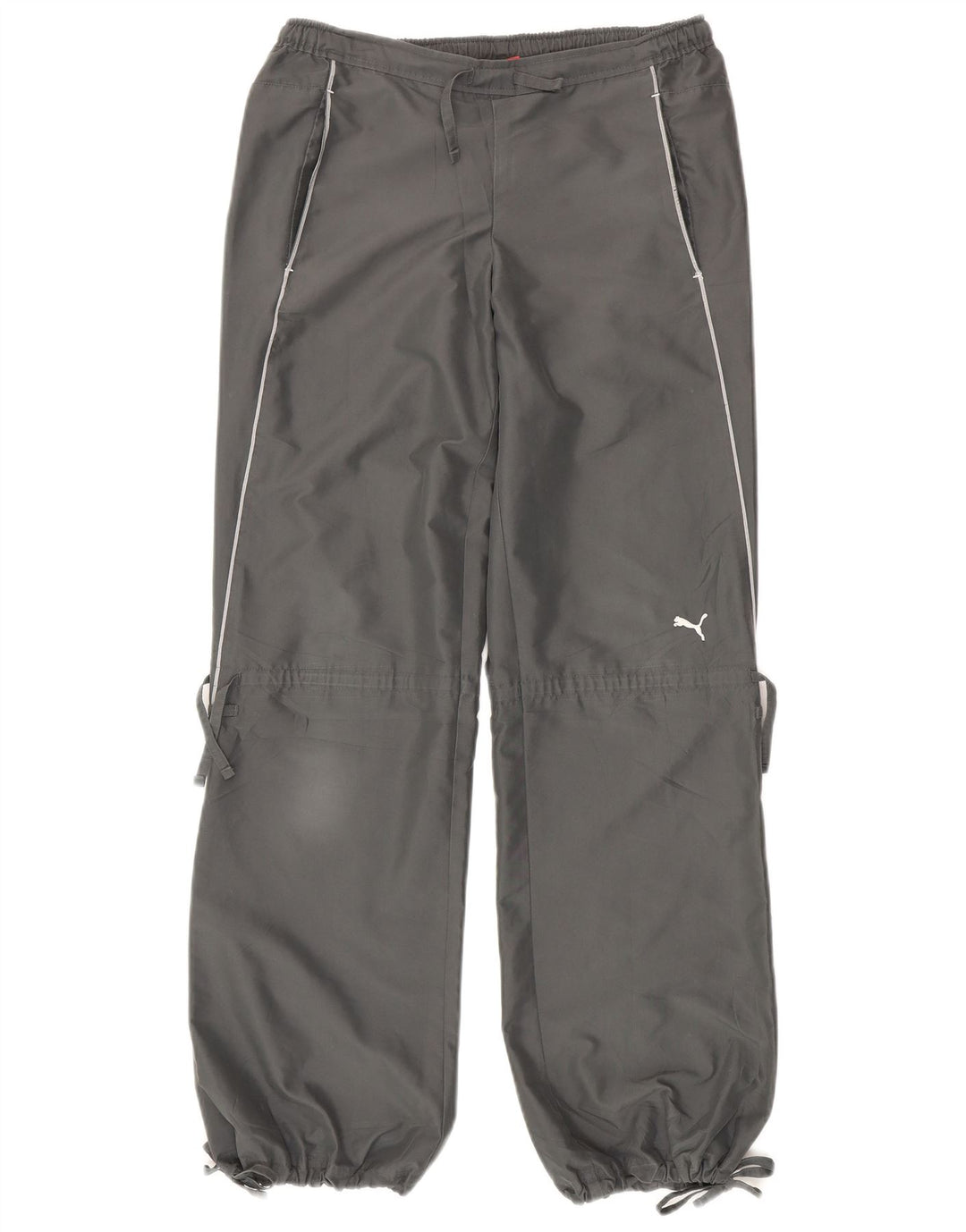Puma Mujer Chándal Pantalones Joggers UK 10 Pequeño Gris Poliéster