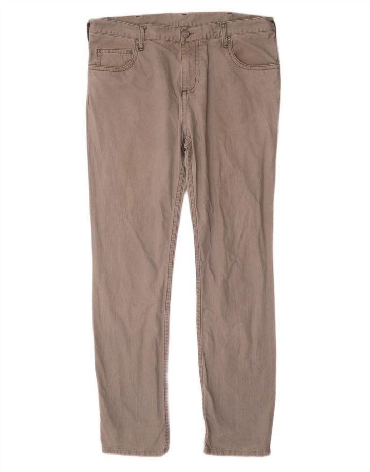 CARHARTT Pantalones informales ajustados para hombre W36 L34 Algodón gris