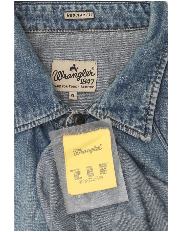 Wrangler Camisa Vaquera Regular Fit Hombre XL Algodón Azul
