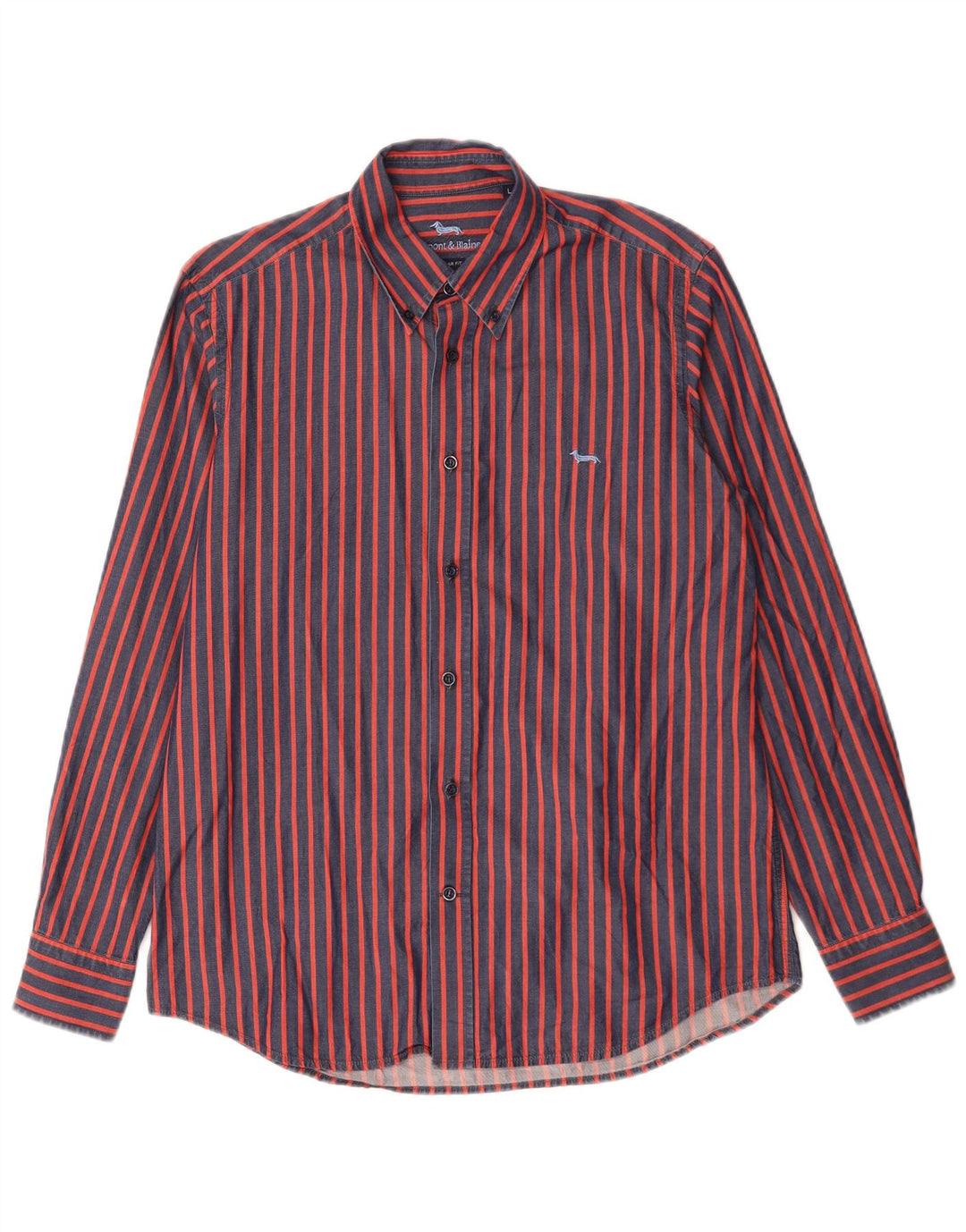 Camisa Harmont & Blaine de corte regular para hombre de algodón a rayas rojas grandes