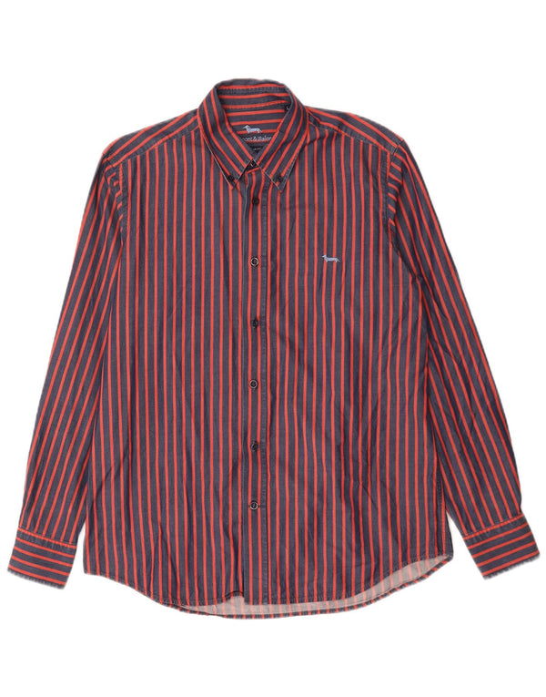 Camisa Harmont & Blaine de corte regular para hombre de algodón a rayas rojas grandes