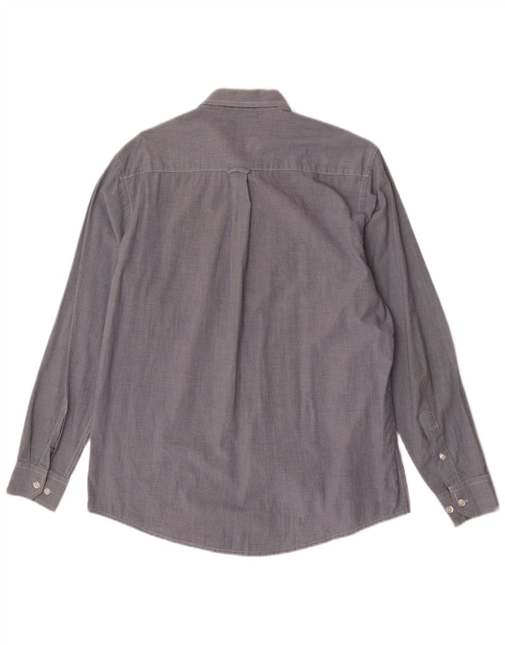 James Pringle Camisa para hombre Algodón de pata de gallo azul marino mediano
