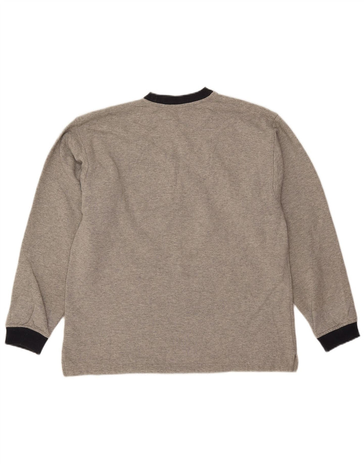 Fila Mens Graphic Sudadera Jumper IT 48 Algodón moteado gris medio