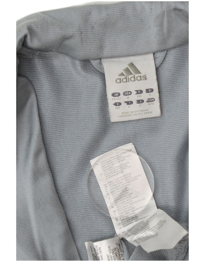Adidas - Chaqueta de chándal para hombre, talla 40/42, color gris medio, poliéster