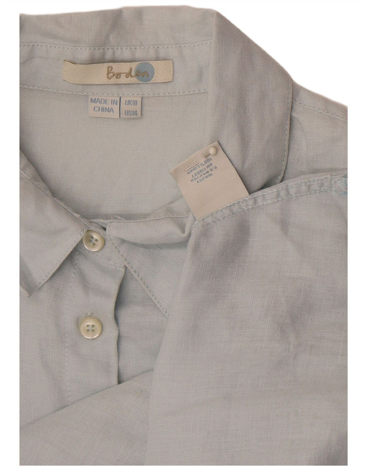 Camisa Boden para mujer ES 40 XL Lino azul