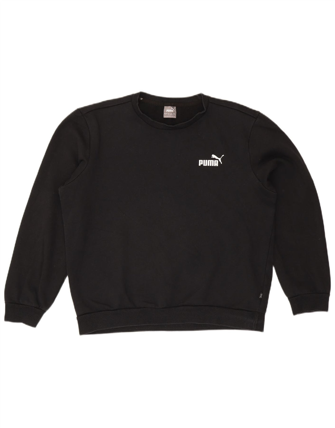 Puma Hombre Sudadera Jumper Grande Algodón Negro