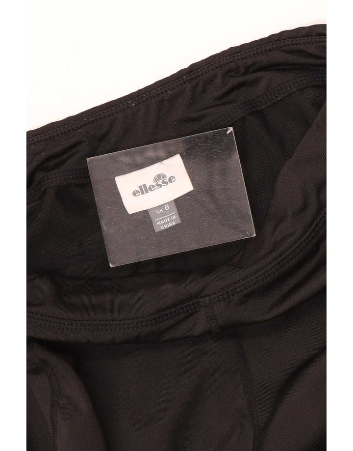 Ellesse Leggings Capri para Mujer UK 8 Small Negro