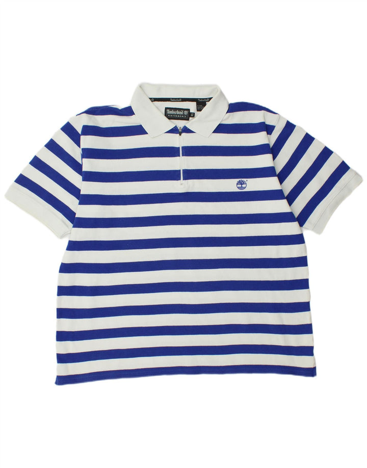 TIMBERLAND Polo Hombre XL Algodón Rayas Azul