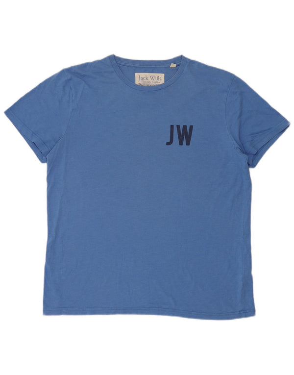 Jack Wills Camiseta gráfica para hombre Top XL Algodón azul