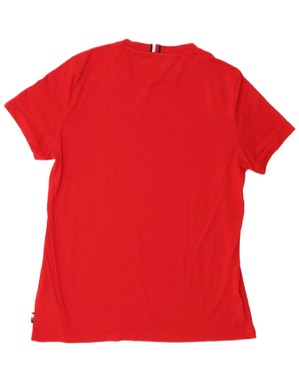 Tommy Hilfiger Camiseta gráfica ajustada para mujer UK 40 XL Algodón rojo