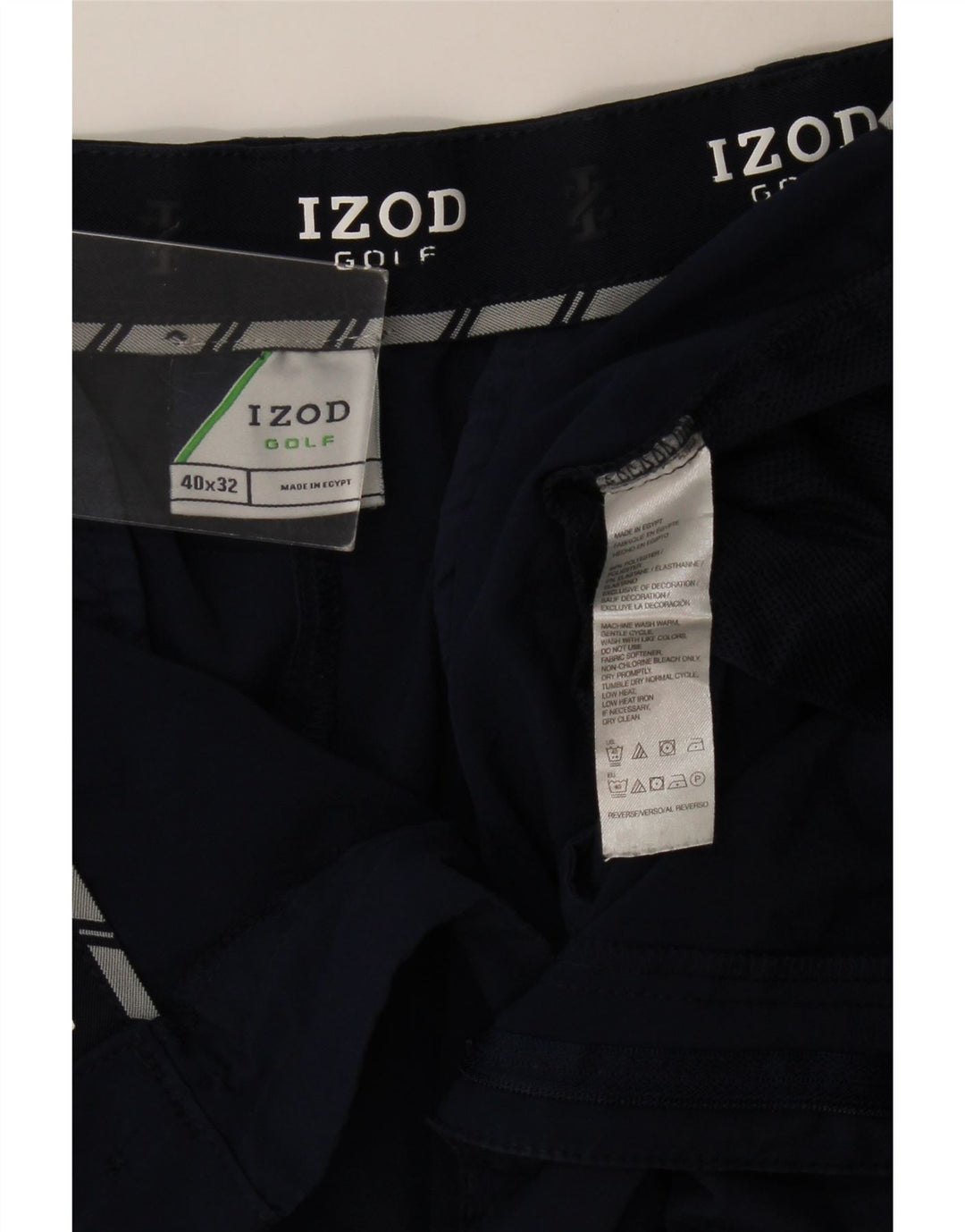 Pantalón Chino Recto Izod Hombre W40 L30 Azul Marino Poliéster