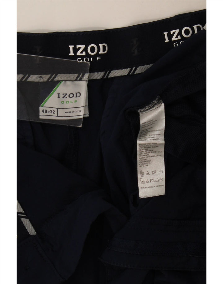 Pantalón Chino Recto Izod Hombre W40 L30 Azul Marino Poliéster