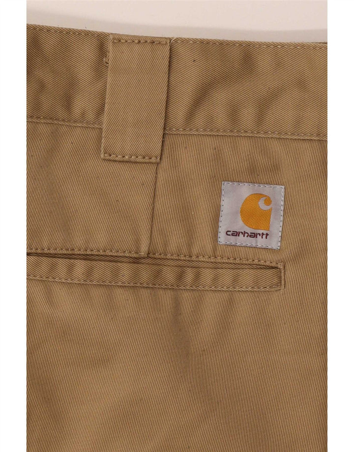 Carhartt Mens Slim Chino Pantalones W32 L30 Poliéster Beige