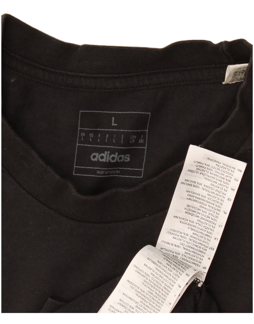 Adidas - Camiseta gráfica para hombre, talla grande, algodón negro