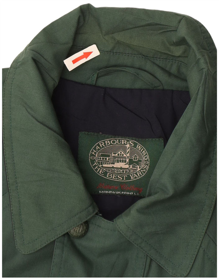 Vintage hombres chaqueta utilitaria Reino Unido 42 XL verde