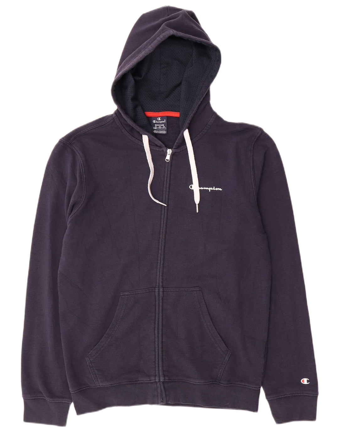 Champion Sudadera Con Capucha Y Cremallera Para Hombre Azul Marino Mediano