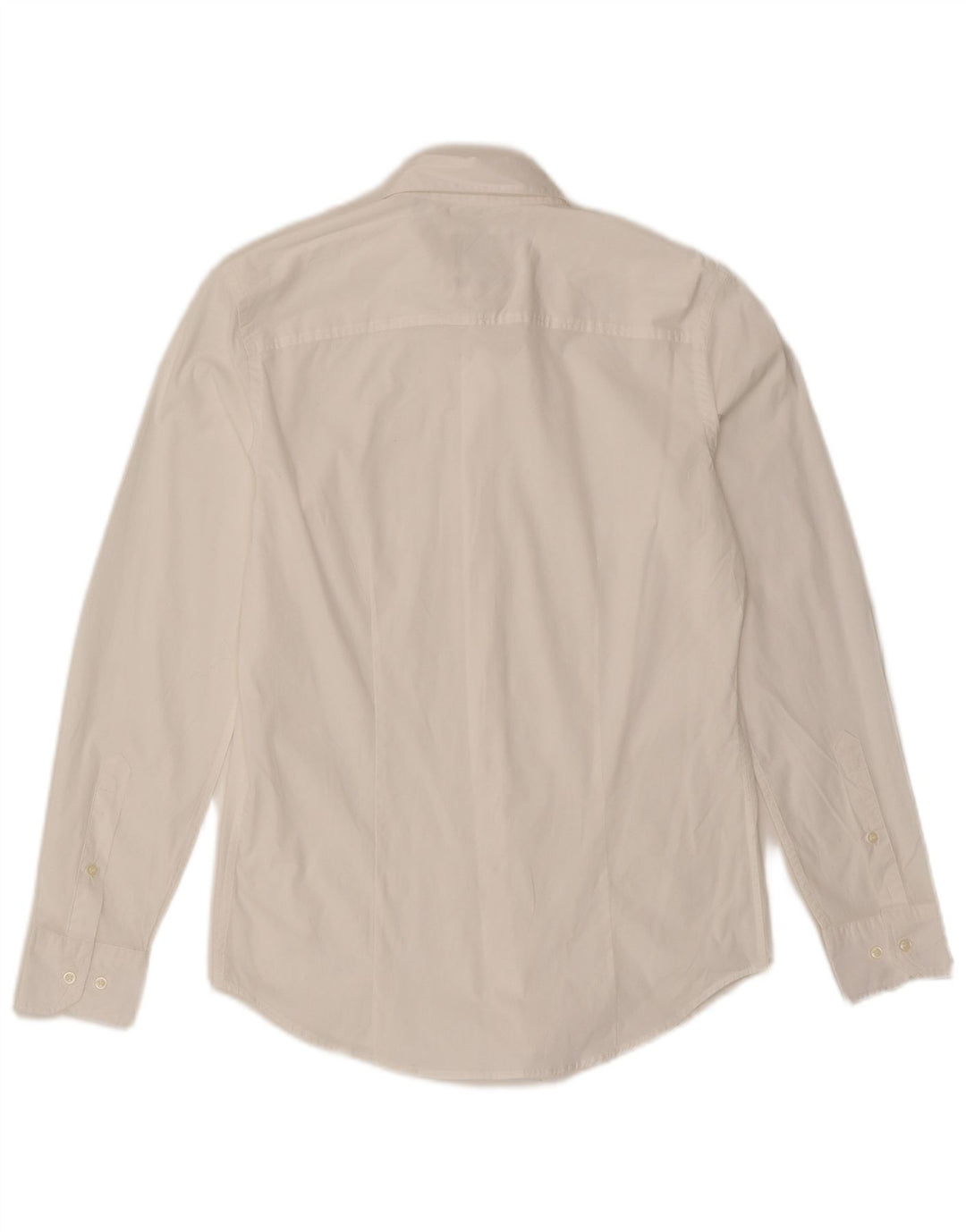 Sisley Camisa Slim Fit para Hombre Talla 40 15 3/4 Mediana Blanco
