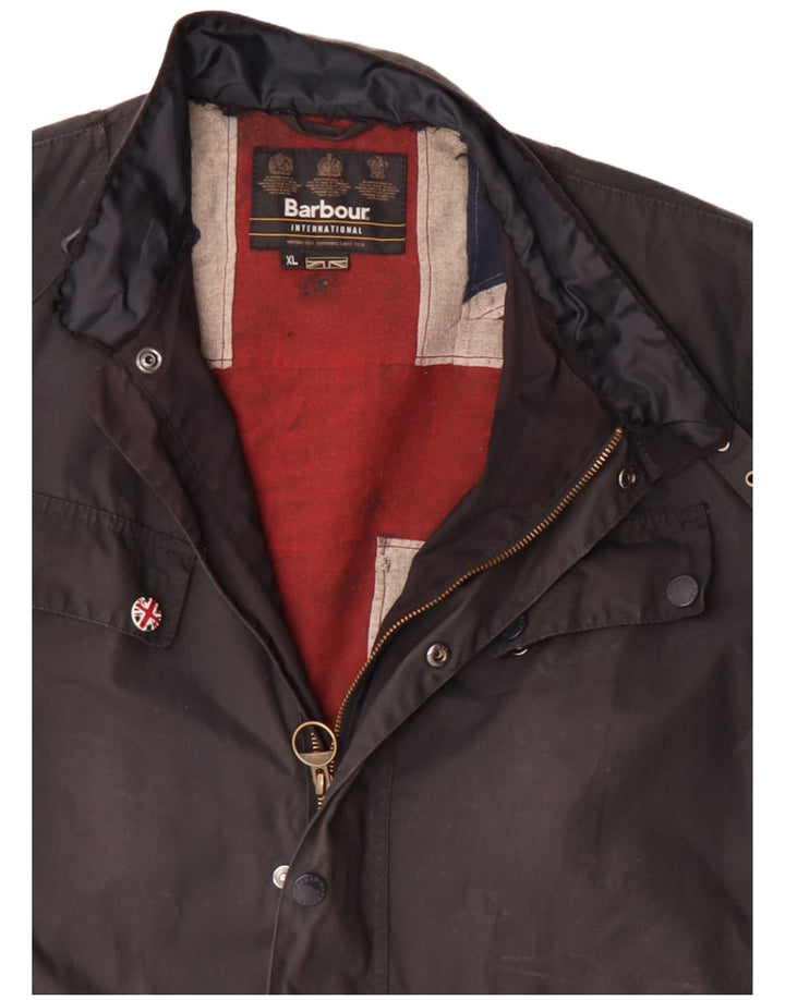 Barbour Chaqueta de algodón encerado para hombre UK 42 XL Algodón azul marino