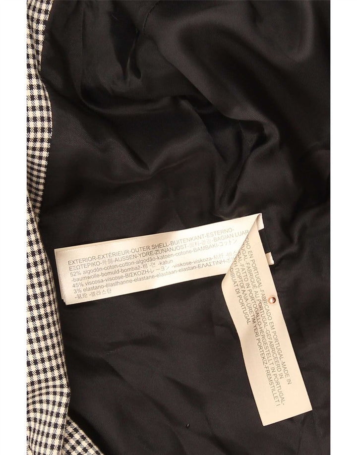 Massimo Dutti Chaqueta Blazer De 2 Botones Mujer EU 44 XL Pata De Gallo Negra