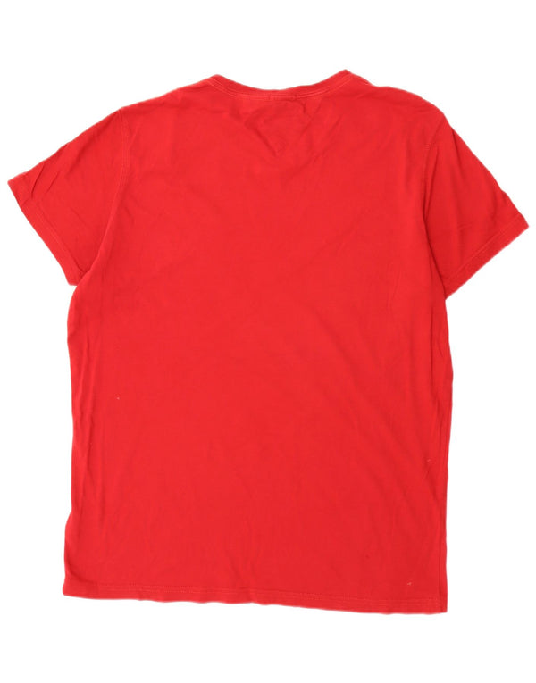 Tommy Hilfiger Camiseta gráfica para hombre Top XL Algodón rojo