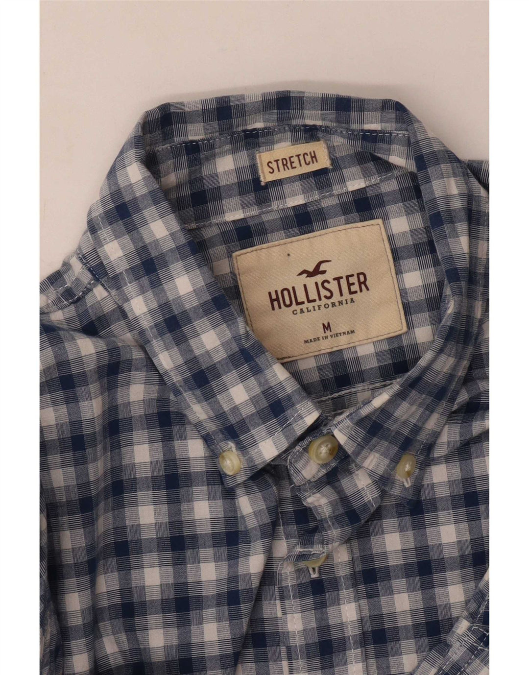 Camisa Hollister Hombre A Cuadros Azul Medio