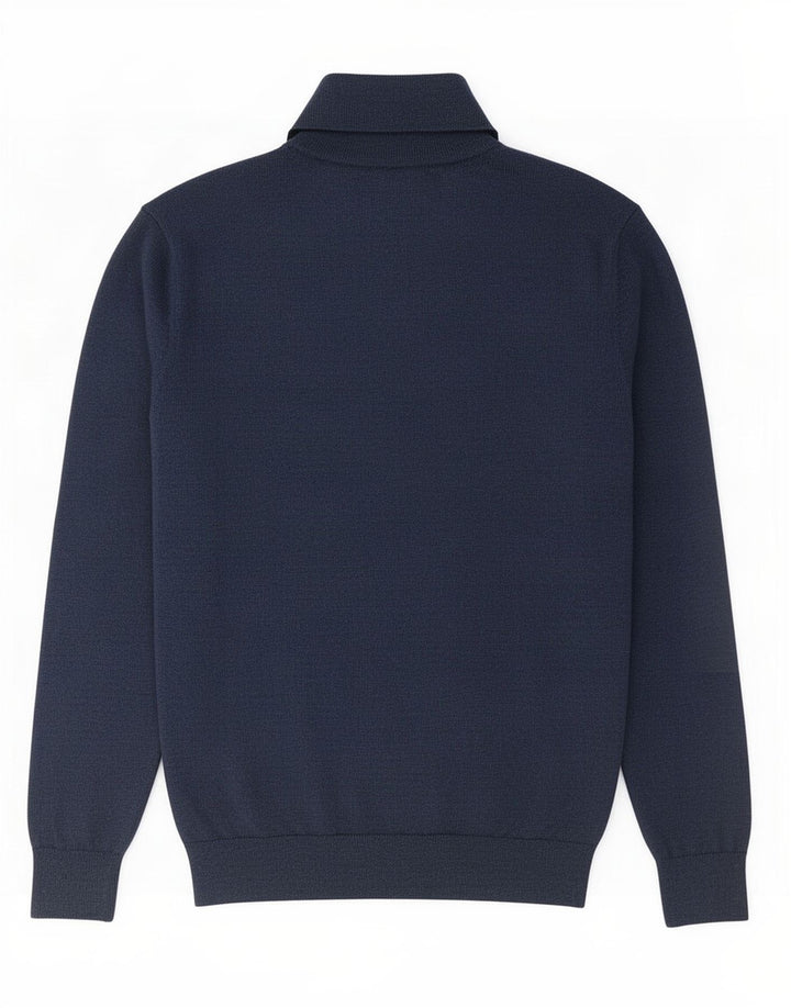 Crew Clothing - Jersey con cuello vuelto para hombre, lana merino, color azul marino mediano
