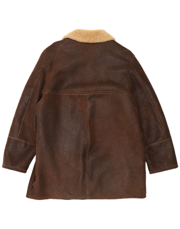 Pirbos Chaqueta de piel de oveja para hombre IT 58 4XL Piel de oveja marrón