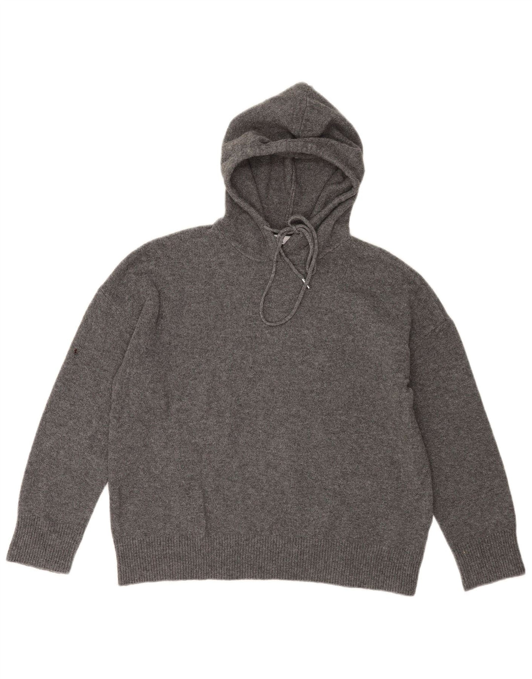 Zara - Jersey extragrande con capucha para mujer, talla 10, poliéster gris pequeño