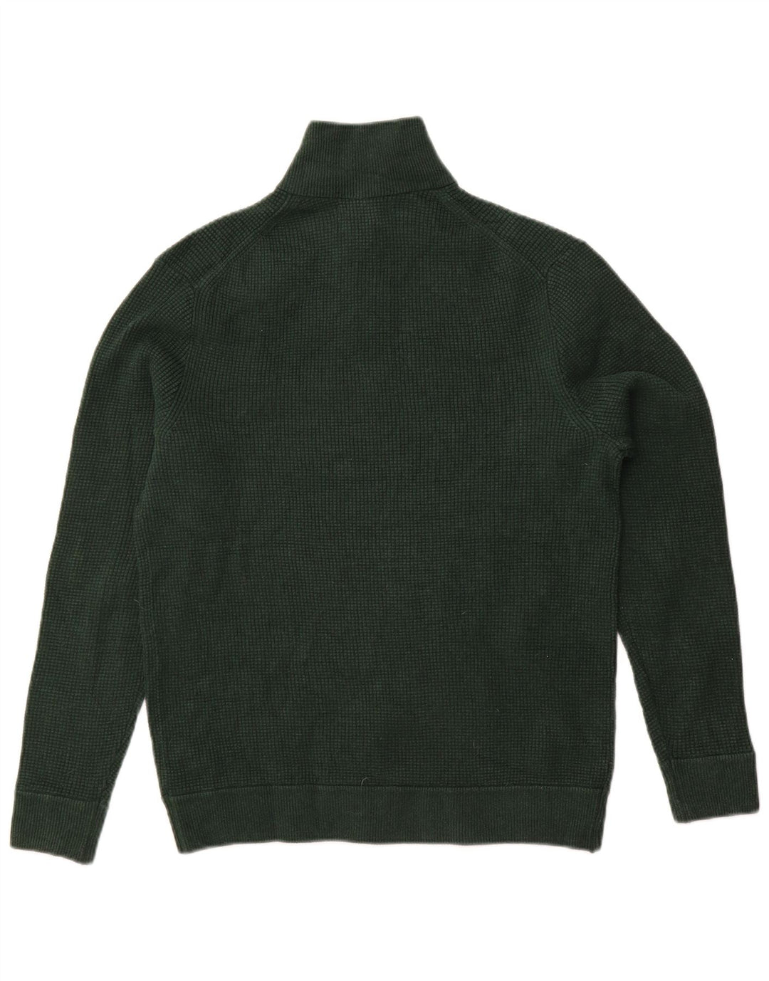 Marks & Spencer Jersey con cuello y cremallera para hombre Poliéster verde medio