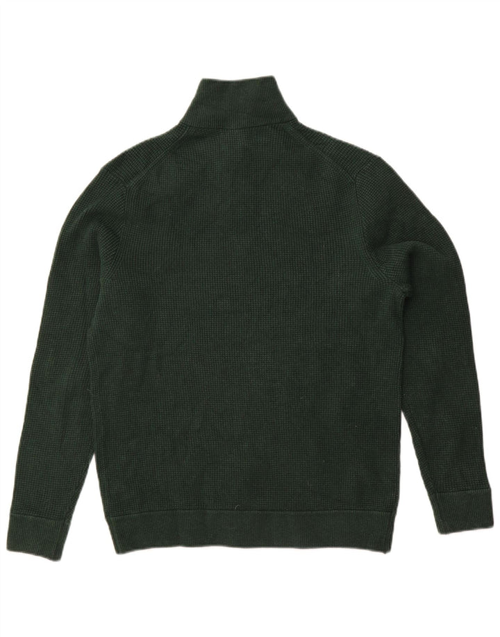Marks & Spencer Jersey con cuello y cremallera para hombre Poliéster verde medio