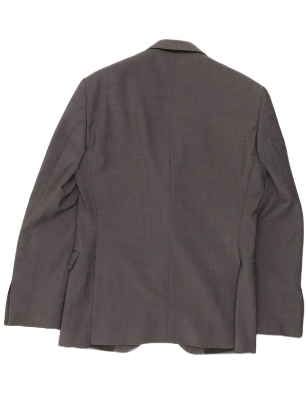 Calvin Klein Chaqueta tipo blazer de 2 botones para hombre IT 46 Poliéster gris pequeño