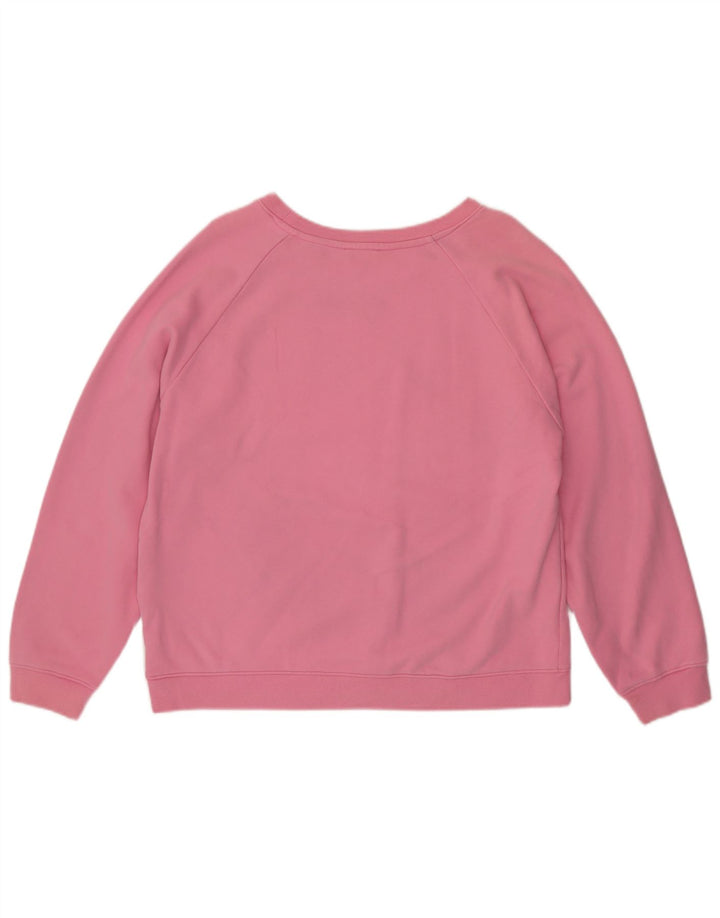 Levi's Sudadera extragrande con estampado gráfico para mujer, talla 40, talla grande, algodón rosa