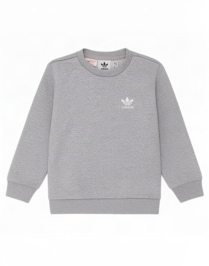 Adidas Sudadera para niño Jumper 2-3 años Gris Algodón